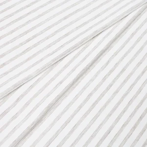 striped white silk