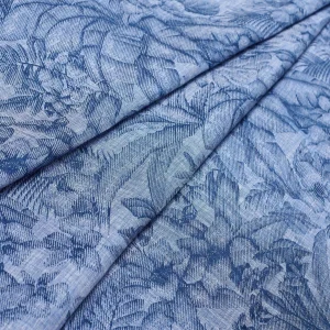 blue silk with a pattern