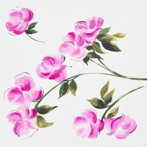 silk tablecloth with floral pattern